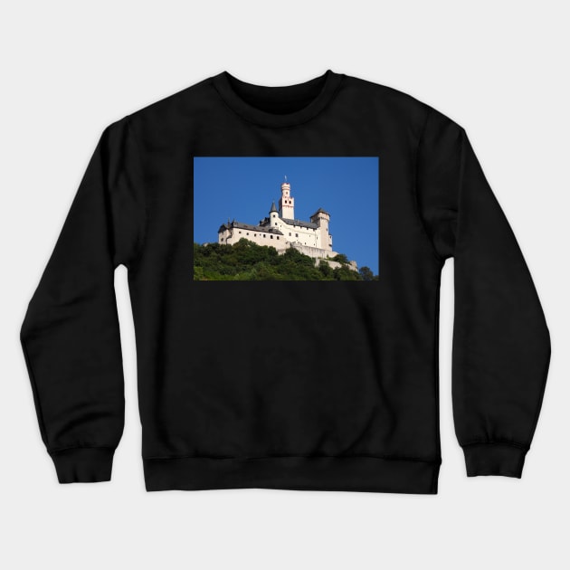 Marksburg, Braubach, Burg, Middle Rhine, Rhine Crewneck Sweatshirt by Kruegerfoto